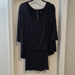 White House Black Market Black Long Sleeve Dress